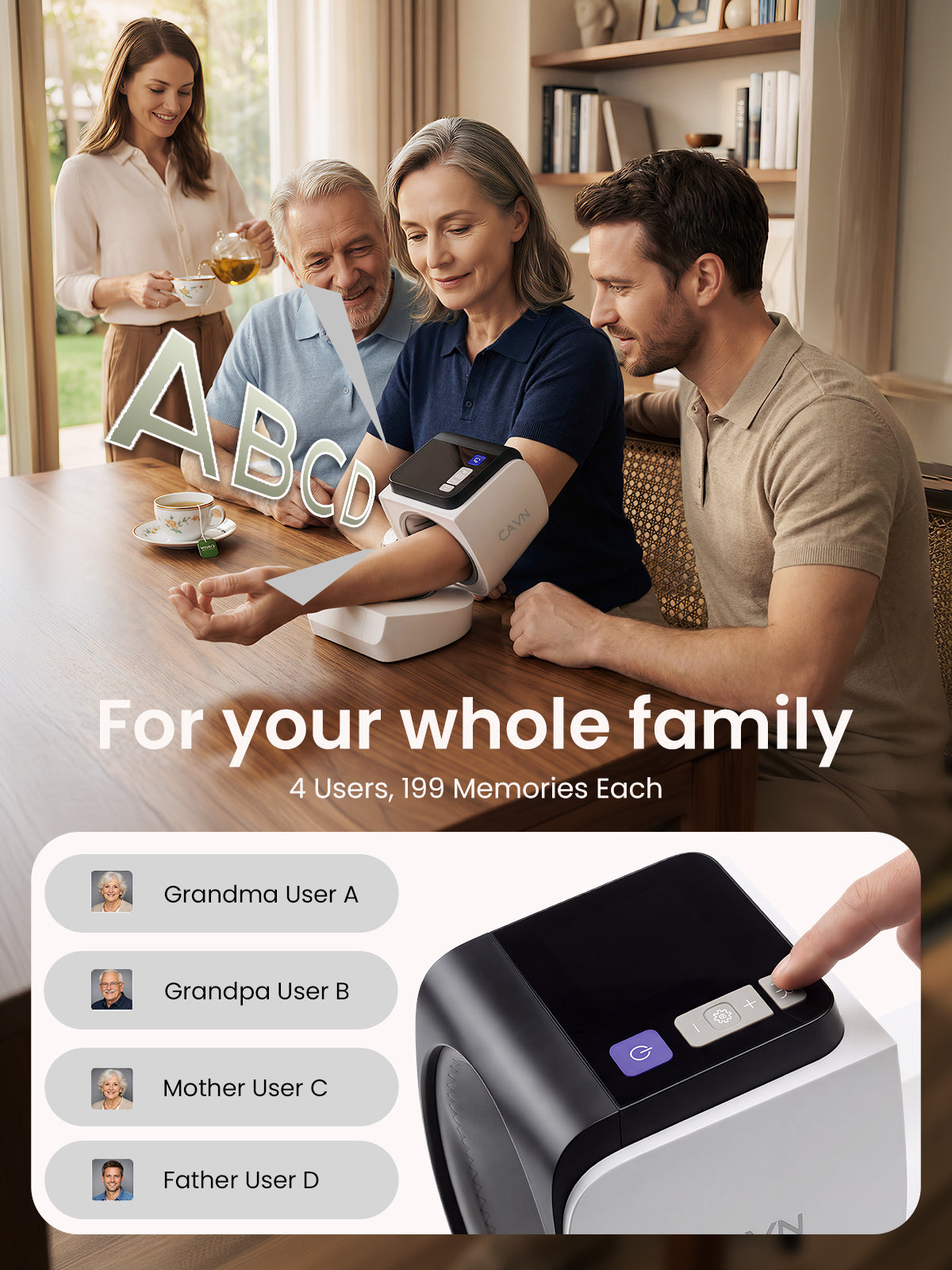CAVN Arm-in Blood Pressure Monitor U90B